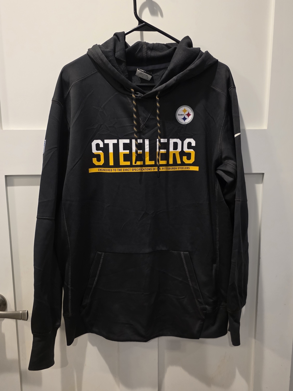 Pittsburgh Steelers Nike Sweatshirt Men L Black NFL Football Therma-FIT On Field